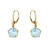 14CT GOLD BLUE TOPAZ EARRINGS