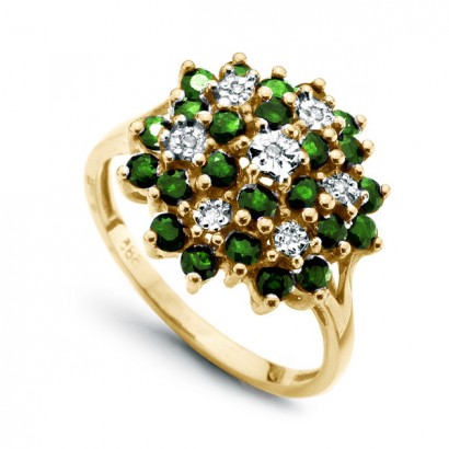 14CT GOLD EMERALD RING