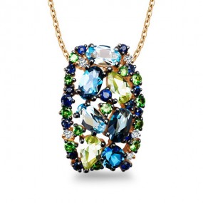 14CT GOLD SAPPHIRE NECKLACE 14CT GOLD SAPPHIRE NECKLACE